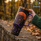 Hocus Pocus Witch Spell Book 40oz Travel Tumbler