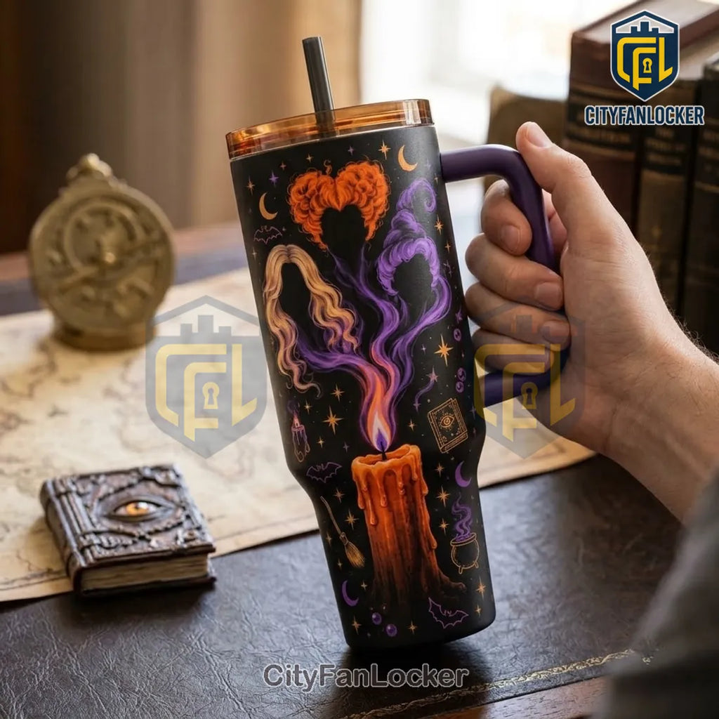 Hocus Pocus Witch Spell Book 40oz Travel Tumbler