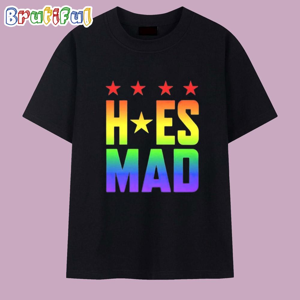 Hoes Mad Rainbow Color Five Stars T Shirt