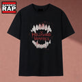 Hollywood Vampires Bloody Fangs Graphic Logo Rock T Shirt, Music 2D Shirt