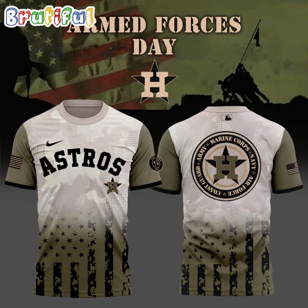 Houston Astros 2025 Armed Forces Day Hoodie T-Shirt