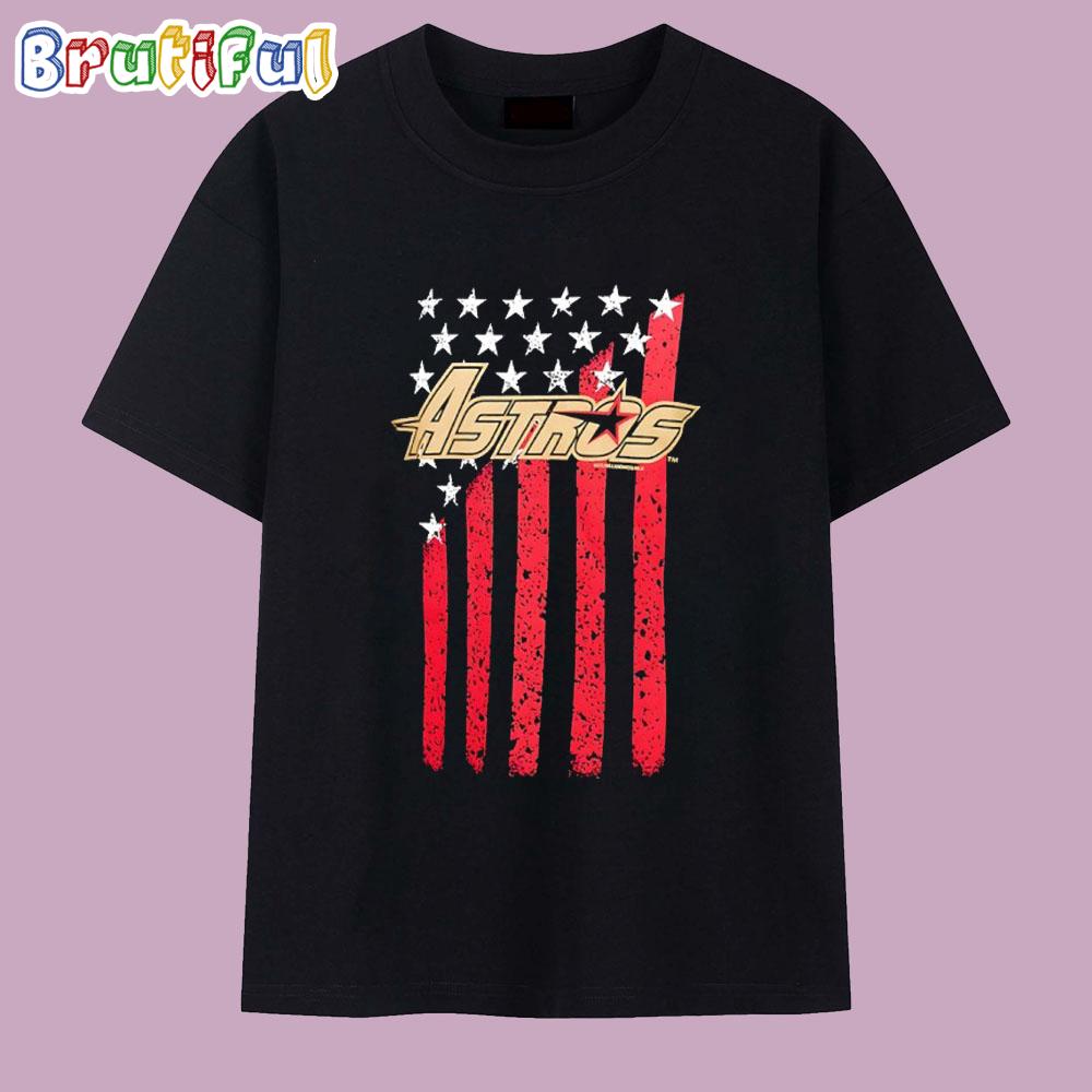 Houston Astros Baseball USA flag T Shirt