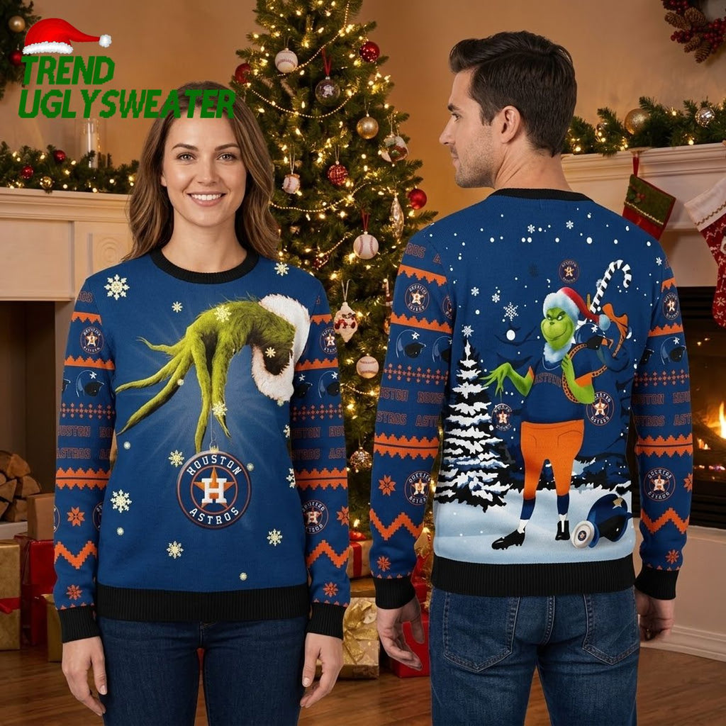Houston Astros Grinch Stole Christmas Ugly Christmas Sweater