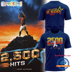 Houston Astros JOSE ALTUVE 2500 CAREER HITS Navy Hoodie T-Shirt