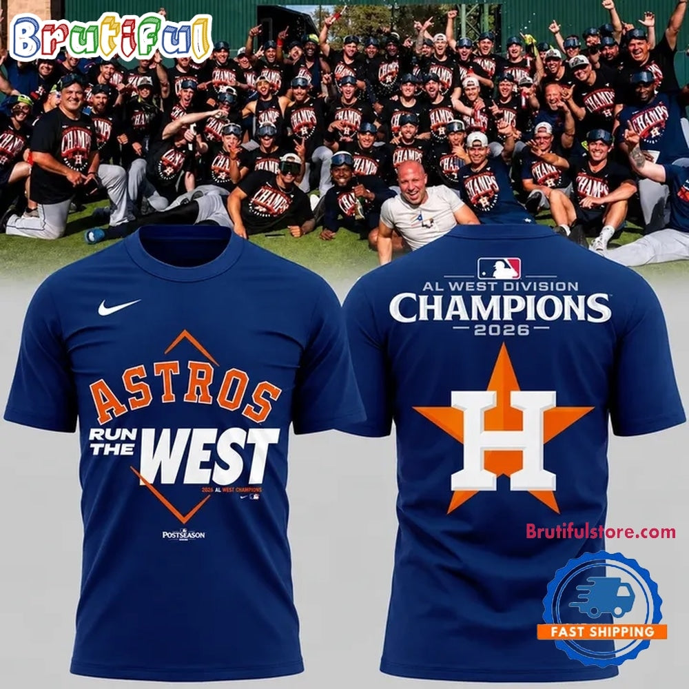 Houston Astros Navy 2026 AL West Division Champions Limited Edition 3D Shirt