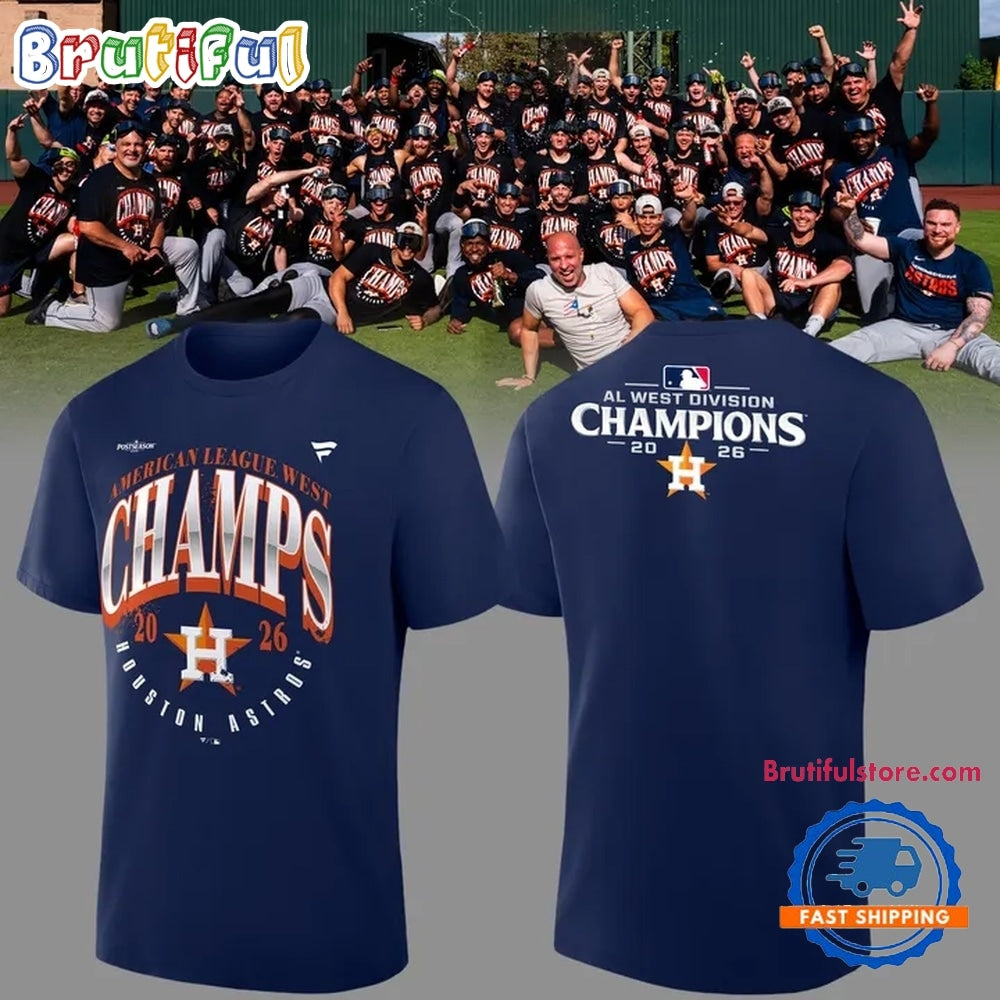 Houston Astros Navy 2026 AL West Division Champions T Shirt