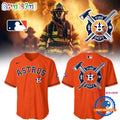 Houston Astros x Firefighter Appreciation Night 3D Print Orange Baseball Jersey