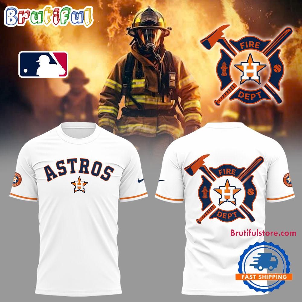 Houston Astros x Firefighter Appreciation Night 3D Print White Hoodie T-Shirt