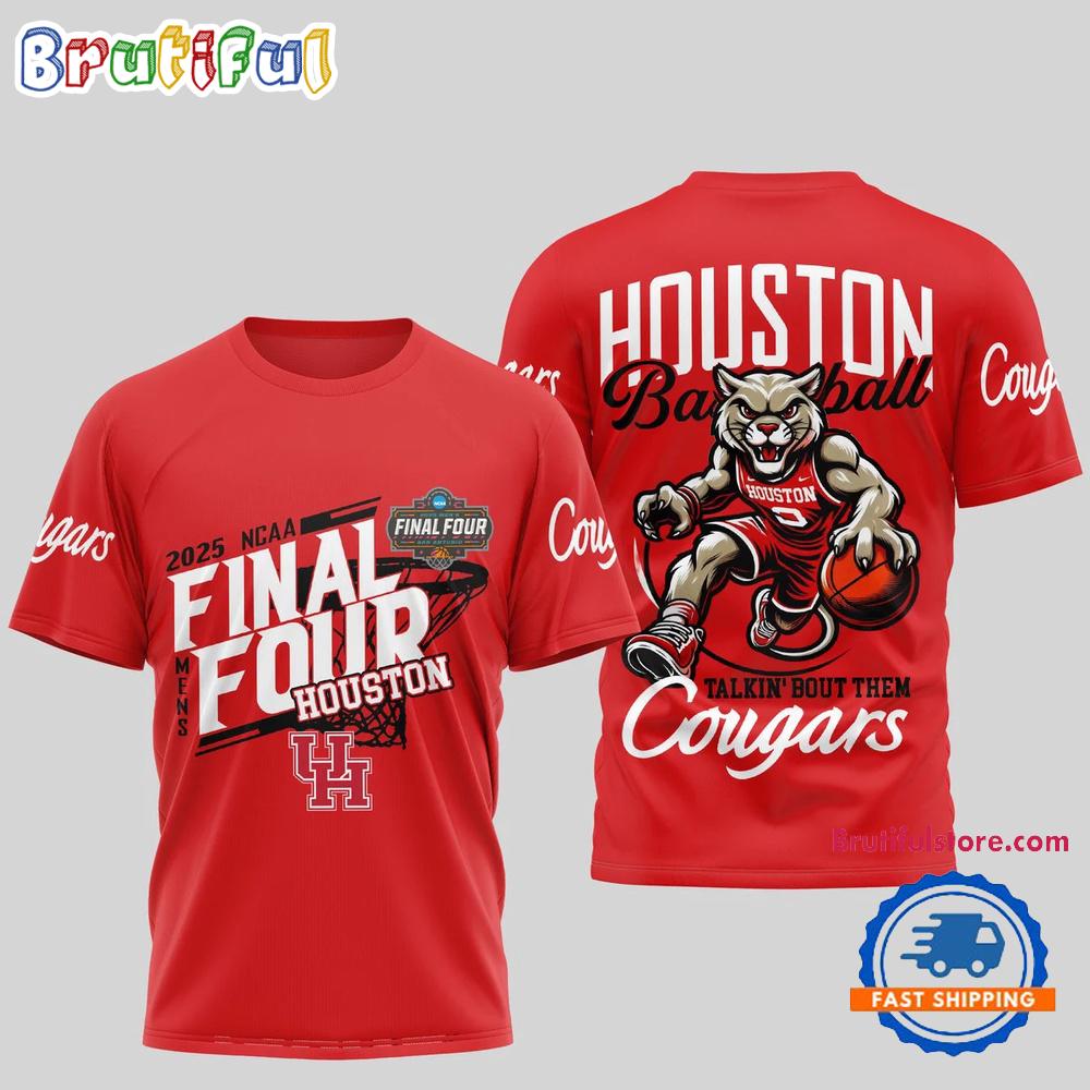 Houston Cougars 2025 Final Four Mascot 3D Shirt