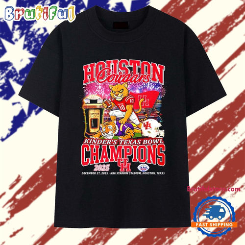 Houston Cougars 2025 Kinder’s Texas Bowl Champions mascot T Shirt