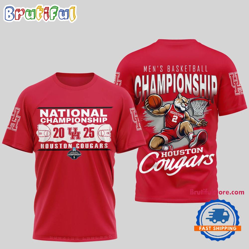 Houston Cougars Championship 2025 Mascot 3D Shirt