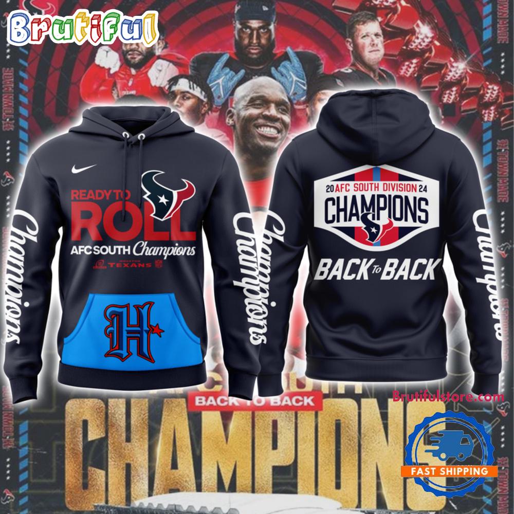Houston Texans 2024 AFC South Division Champions Graphics Design 3D Shirt