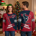 Houston Texans Bull Logo Colorblock Christmas Sweater