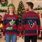 Houston Texans Grinch Santa Football Ugly Christmas Sweater