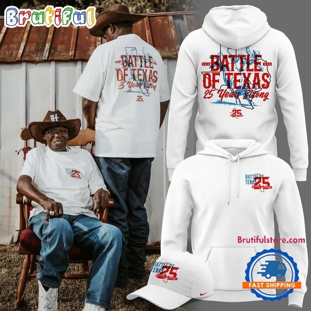Houston Texans vs Cowboys Matchup Battle of Texas 25 Years Strong Hoodie T-Shirt