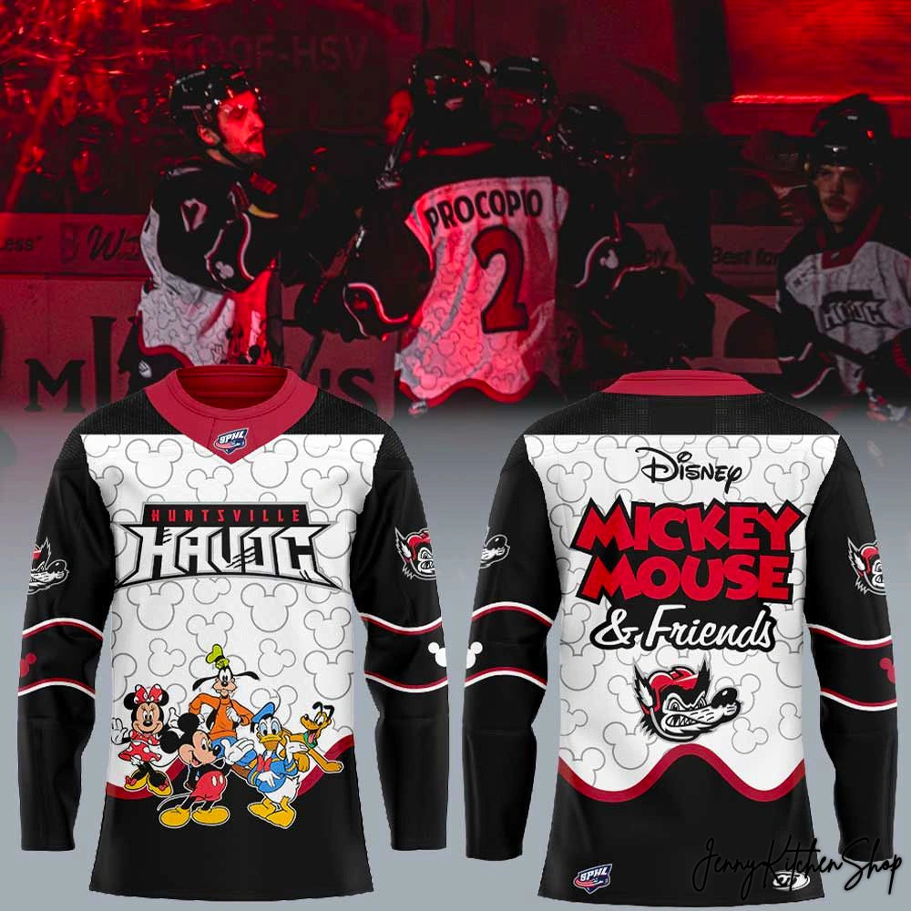 Huntsville Havoc Mickey & Friends Night 2026 Hockey Jersey