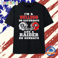 I’m a Bulldog on Saturdays and a Raider on Sundays Georgia Bulldogs Las Vegas Raiders T Shirt