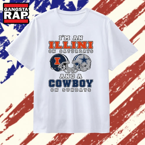 I’m an Illini on Saturdays and a Cowboy on Sundays T Shirt