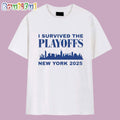 I Survived the Playoffs New York 2025 City Skyline T Shirt