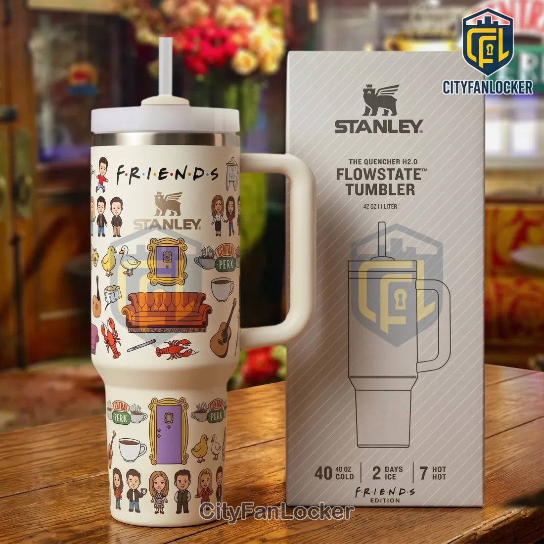 Iconic Friends TV Show Stanley 40oz Stanley Tumbler