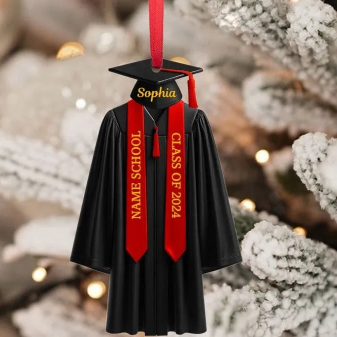 Graduation Ornament - Personalized Custom Shaped Acrylic Ornament - Class Of 2025, Graduation Gift