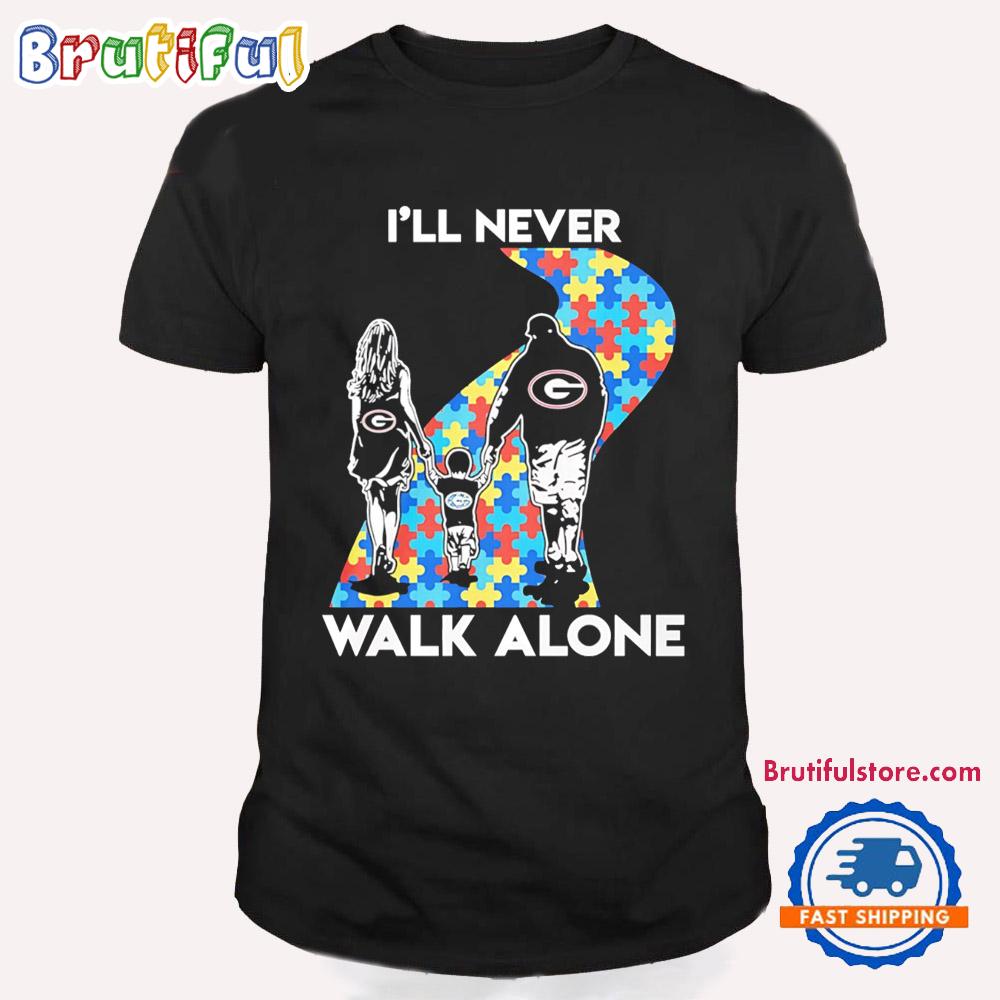 I’ll Never Walk Alone Bulldogs Autism Awareness T Shirt