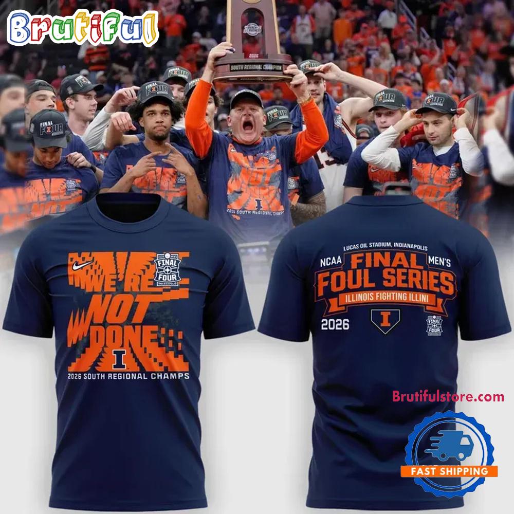 Illinois Fighting Illini 2026 NCAA Men’s Basketball Final Four Series Hoodie T-Shirt