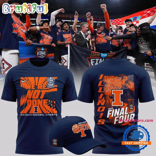 Illinois Fighting Illini 2026 NCAA Men’s Basketball Tournament March Madness Final Four 3D Shirt
