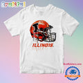 Illinois Fighting Illini Dripping Football Helmet T Shirt