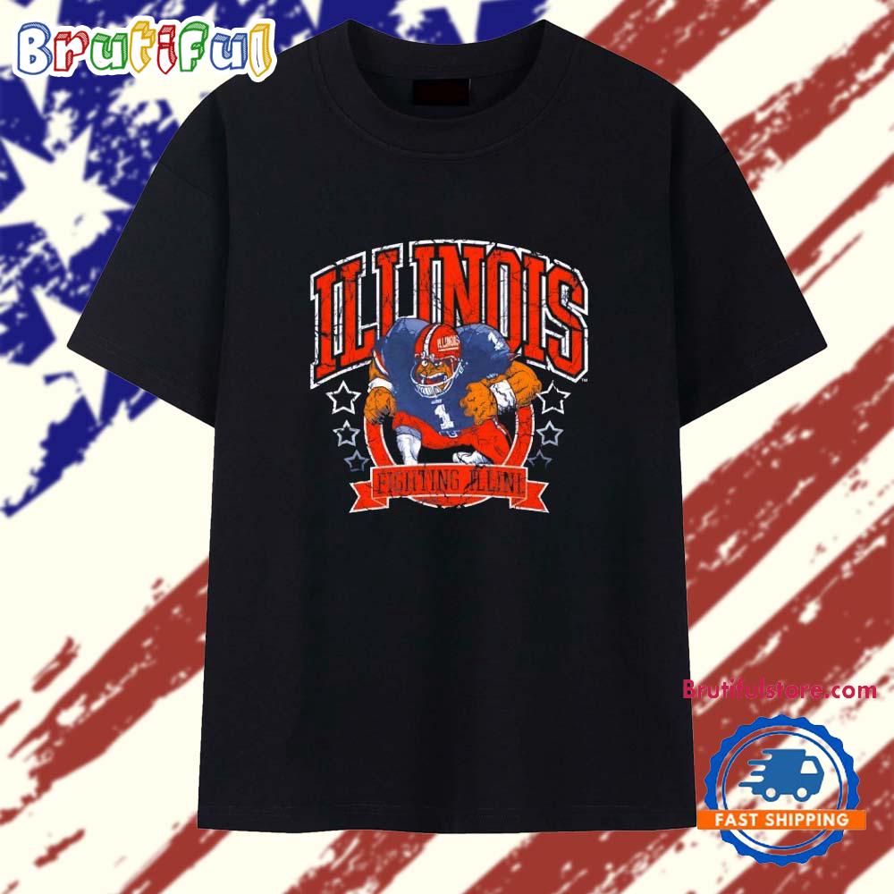 Illinois Fighting Irish Football Player Vintage T Shirt