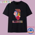 Illinois Sports State logo 2025 T Shirt
