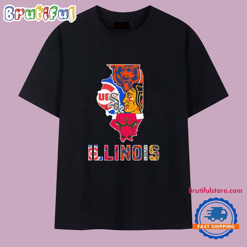 Illinois Sports State logo 2025 T Shirt
