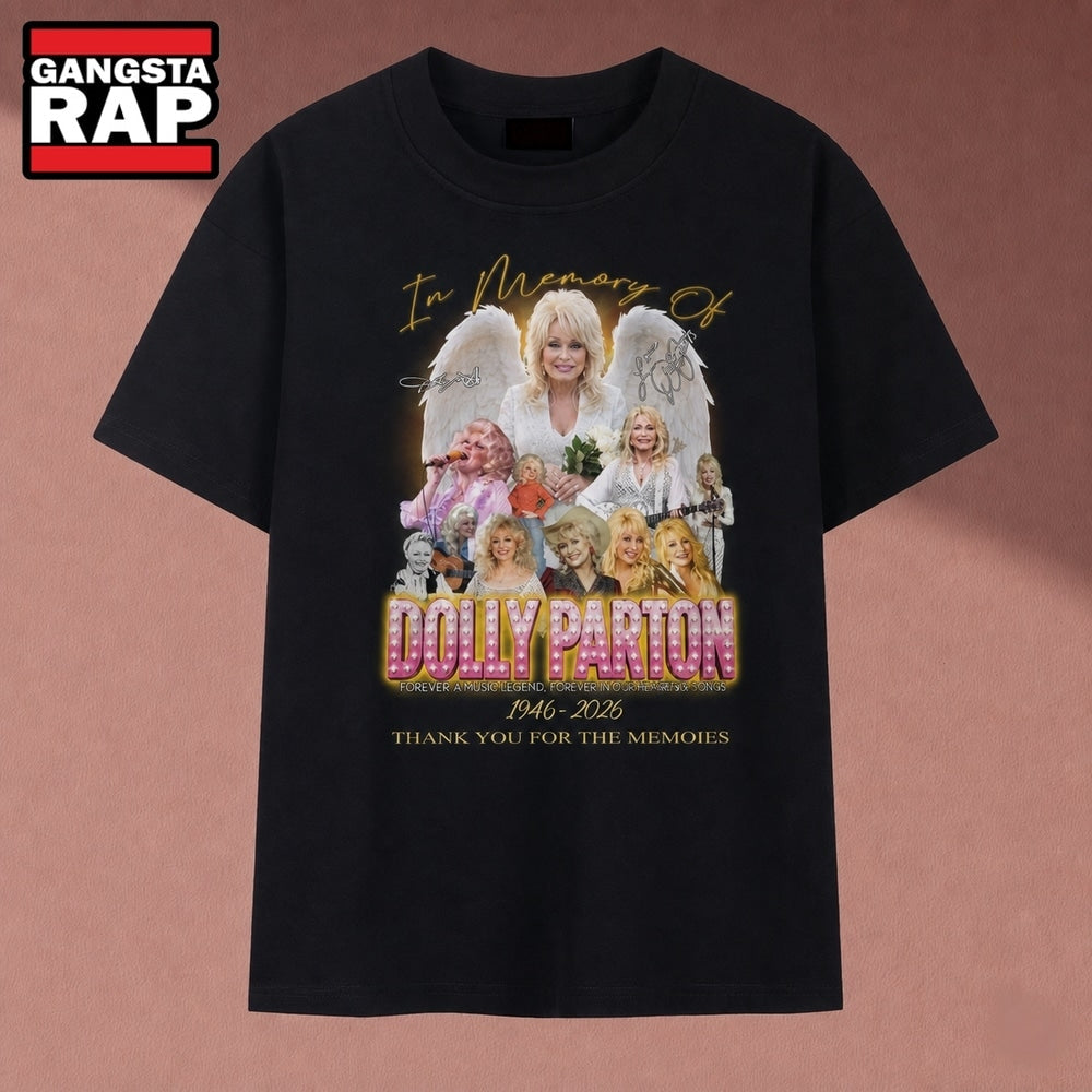 In Memory Of Dolly Parton Angel Wings 1946 2026 Memorial T Shirt, Music 2D Shirt