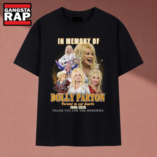 In Memory Of Dolly Parton Golden Graphic Collage 1946 2026 T Shirt, Music 2D Shirt