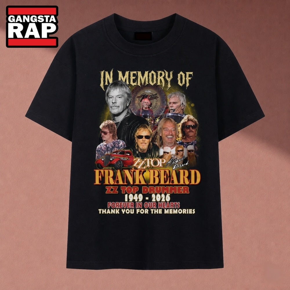 In Memory Of Frank Beard ZZ Top Drummer 1949 2026 Tribute T Shirt, Music 2D Shirt