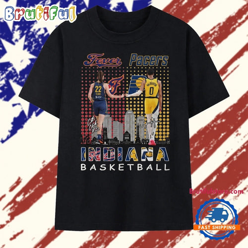 Indiana Basketball Fever Caitlin Clark and Pacers Tyrese Haliburton T Shirt