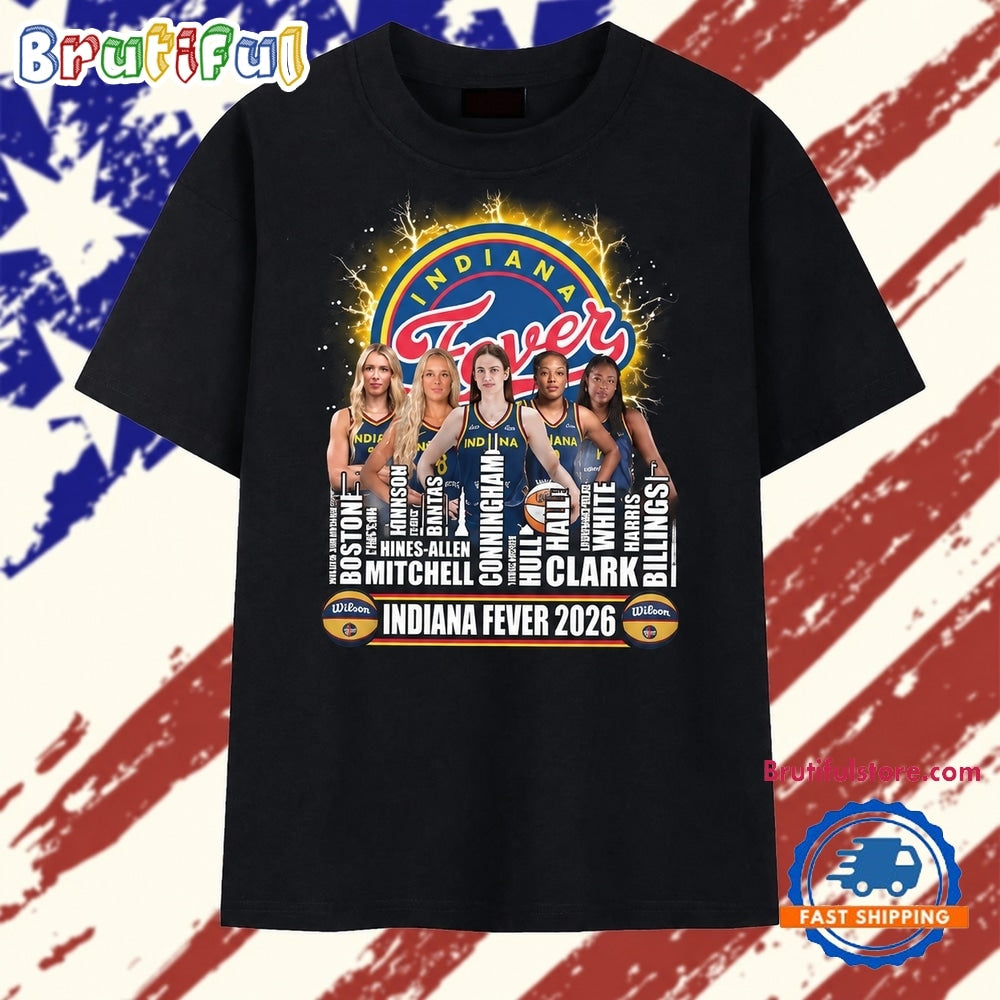 Indiana Fever 2026 Roster Caitlin Clark Basketball Graphic T Shirt