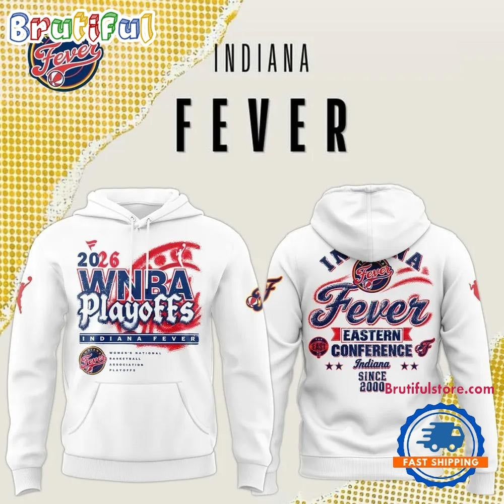 Indiana Fever 2026 WNBA Playoffs Eastern Conference White Hoodie