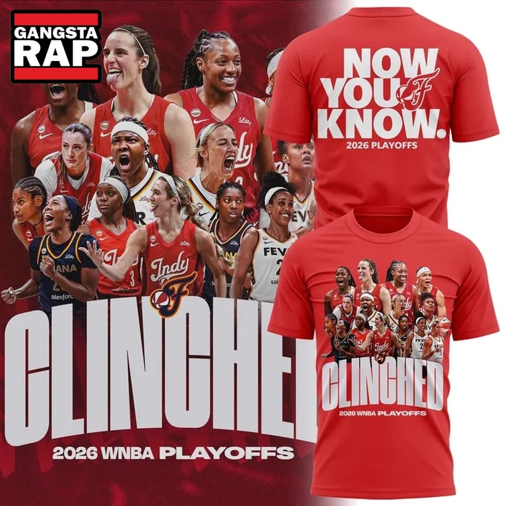 Indiana Fever 2026 WNBA PLAYOFFS Now You Know Red 3D Shirt Hoodie T-Shirt