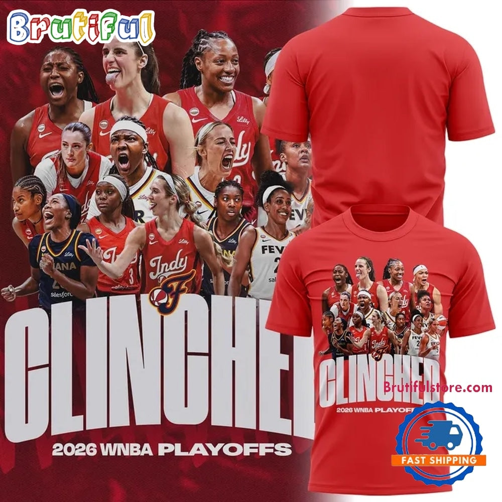 Indiana Fever 2026 WNBA PLAYOFFS Red T Shirt