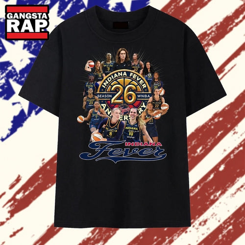 Indiana Fever 26th WNBA Season Team Roster Graphic T Shirt