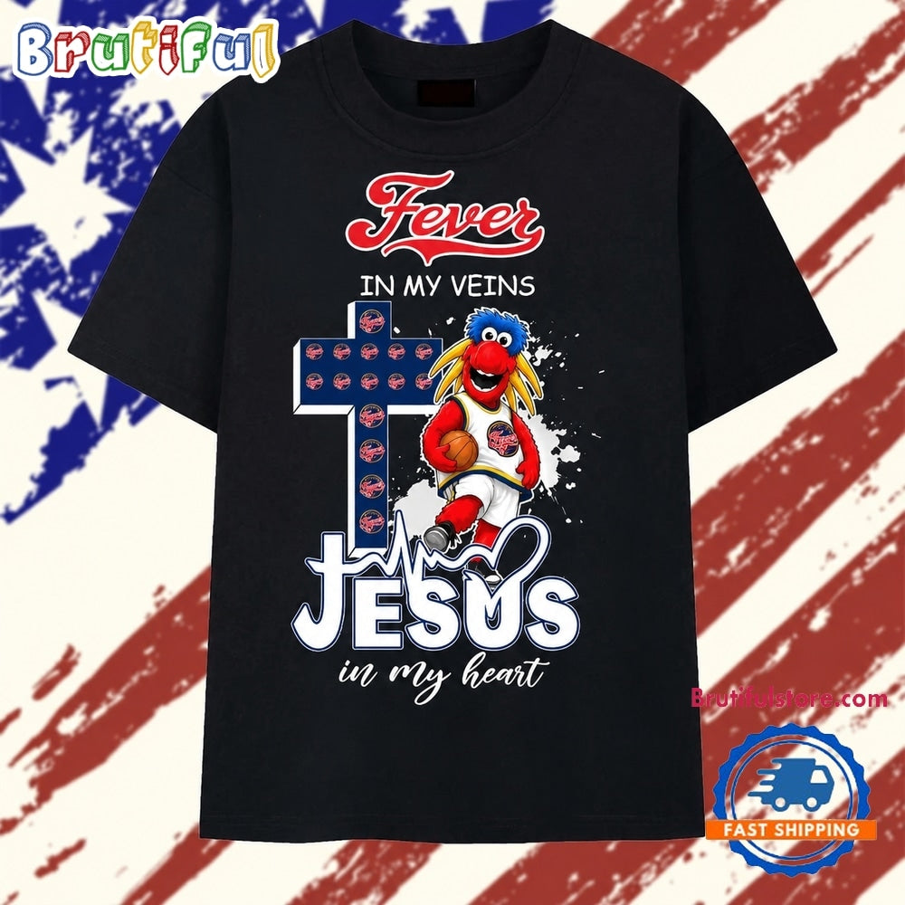 Indiana Fever In My Veins Jesus In My Heart T Shirt
