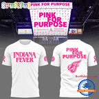 Indiana Fever Pink for Purpose 2025 White Hoodie T-Shirt