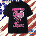 Indiana Fever Pink Out Breast Cancer Awareness Heart Basketball T Shirt