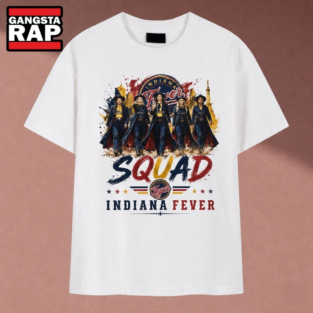 Indiana Fever Squad Women’s Basketball Graphic T Shirt, Music 2D Shirt