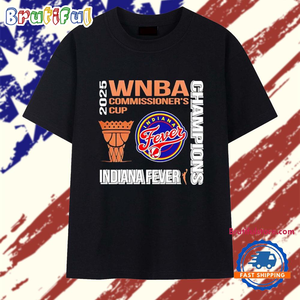 Indiana Fever WNBA Commissioner’s Cup Champions 2025 Logo T Shirt
