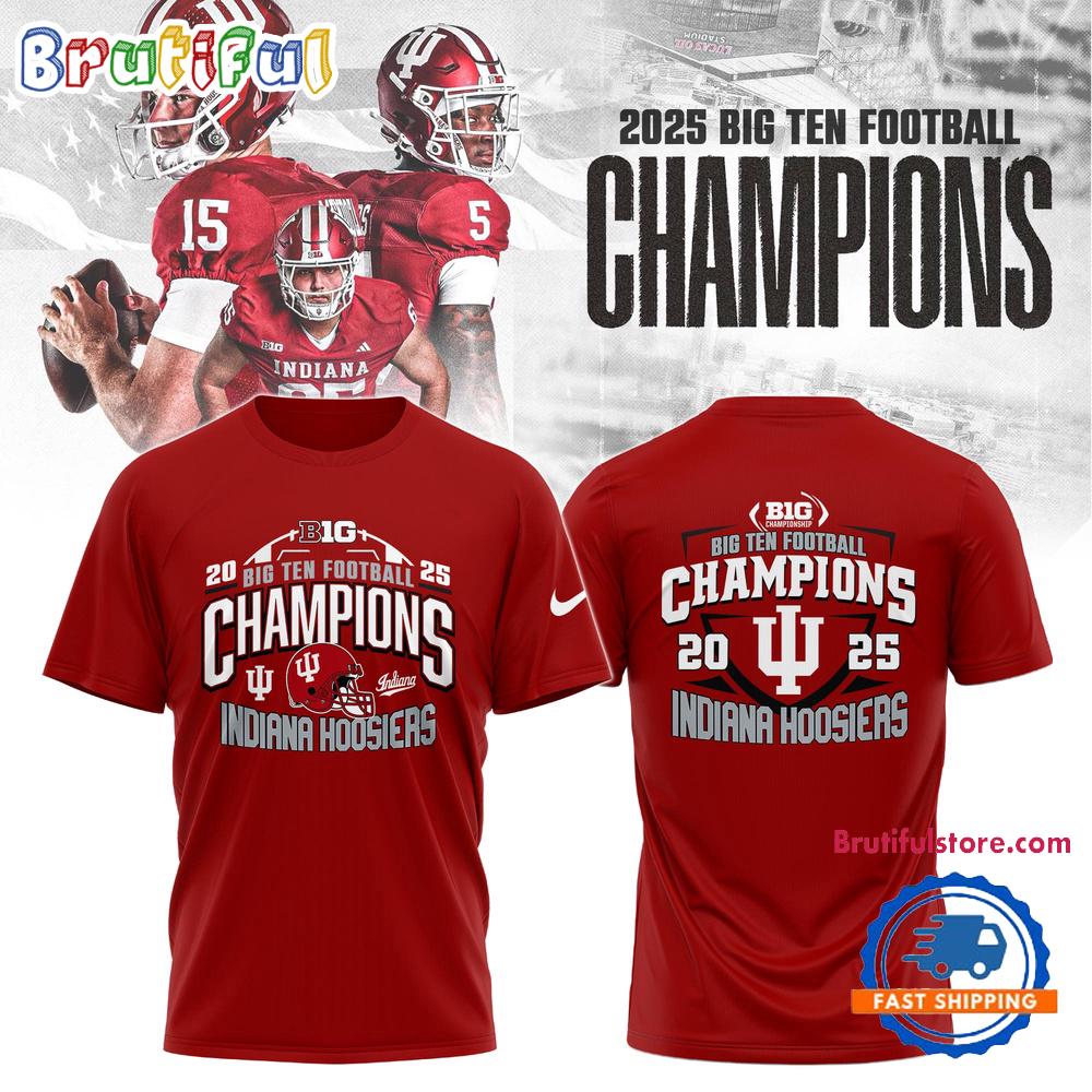 Indiana Hoosiers 2025 Big Ten Football Conference Champions Limited Edition Hoodie T-Shirt