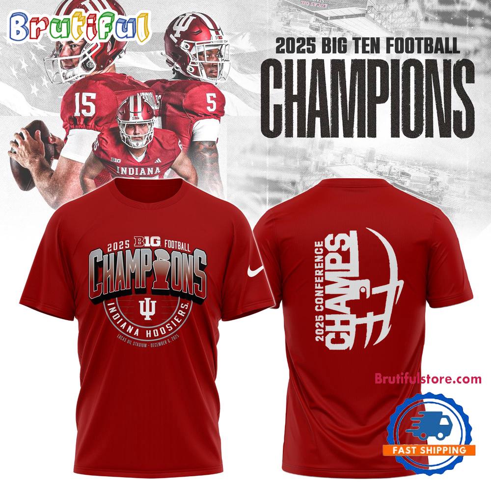 Indiana Hoosiers 2025 Big Ten Football Conference Champions Limited Edition Hoodie T-Shirt