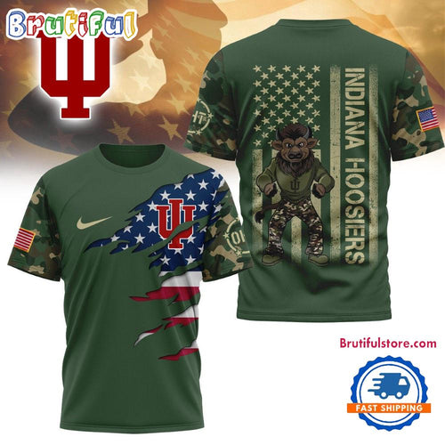 Indiana Hoosiers 2025 NCAA Veteran Limited 3D Shirt