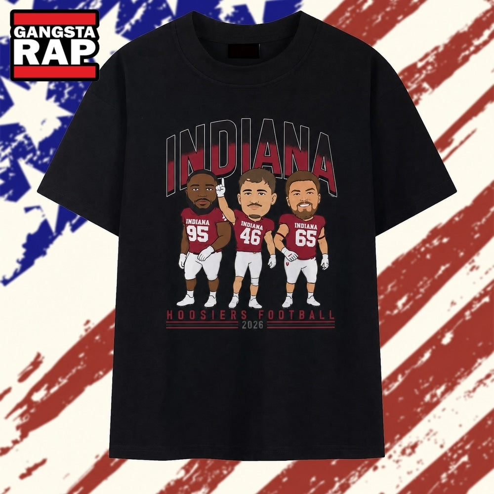Indiana Hoosiers Football 2026 Caricature Players T Shirt